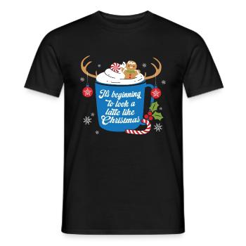 Christmas Santa Claus Gifts - Men's T-Shirt - black - Front - AI Model Male 178 light (178cm)