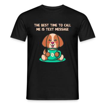Best time to not be an introverted Pun Antisozi - Men's T-Shirt - black - Front - AI Model Male 178 light (178cm)