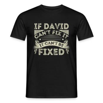 Jahrgang David - Männer T-Shirt - Schwarz - Vorne - AI Model Male 178 light (178cm)