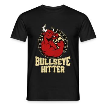 Dart Bullseye Bulle Spieler Team Turnier Geschenk - Männer T-Shirt - Schwarz - Vorne - AI Model Male 178 light (178cm)