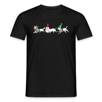 woofy noël - T-shirt homme - noir - Devant - AI Model Male 178 light (178cm)