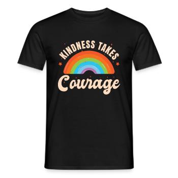 Kindness Takes Courage - Men's T-Shirt - black - Front - AI Model Male 178 light (178cm)