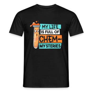 Ma vie est pleine de chimie des mystères chimiques - T-shirt homme - noir - Devant - AI Model Male 178 light (178cm)