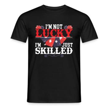 Lustiges Poker Bluffen Gambler Casino - Männer T-Shirt - Schwarz - Vorne - AI Model Male 178 light (178cm)