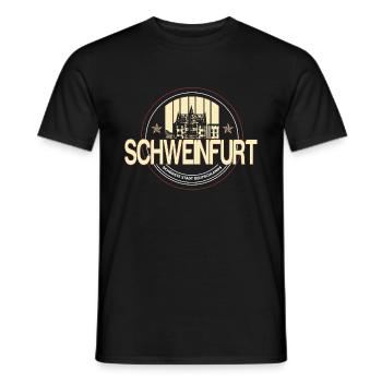 Schweinfurt - Männer T-Shirt - Schwarz - Vorne - AI Model Male 178 light (178cm)