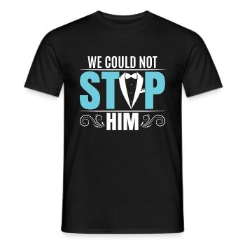 Funny Groom Bachelor Party Stag Party - Men's T-Shirt - black - Front - AI Model Male 178 light (178cm)
