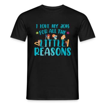 Enseignant Enseignement Citation Garderie Garde d’enfants - T-shirt homme - noir - Devant - AI Model Male 178 light (178cm)