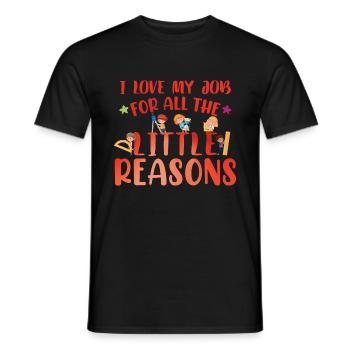 Childcare Provider Kids Teaching - Men's T-Shirt - black - Front - AI Model Male 178 light (178cm)