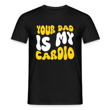 Dein Vater ist mein Cardio-Humor - Männer T-Shirt - Schwarz - Vorne - AI Model Male 178 light (178cm)