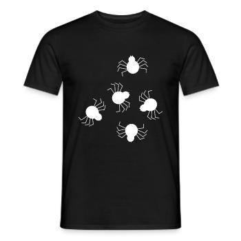 Spinne weiß - Männer T-Shirt - Schwarz - Vorne - AI Model Male 178 light (178cm)