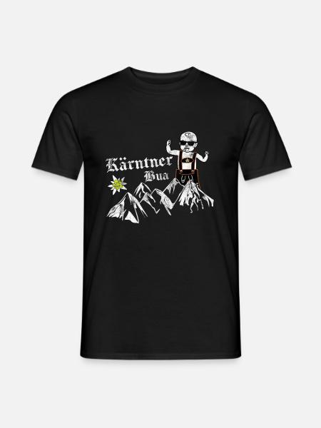 Kärnten Seen Kärntner Nudel Bua Lausbua Geschenk - Männer T-Shirt - Schwarz
