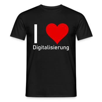 I love Digitalisierung - Männer T-Shirt - Schwarz - Vorne - AI Model Male 178 light (178cm)
