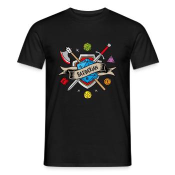Barbarian RPG - Men's T-Shirt - black - Front - AI Model Male 178 light (178cm)