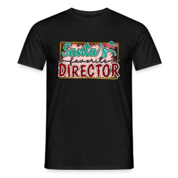 Santa's Favorite Director - Männer T-Shirt - Schwarz - Vorne - AI Model Male 178 light (178cm)