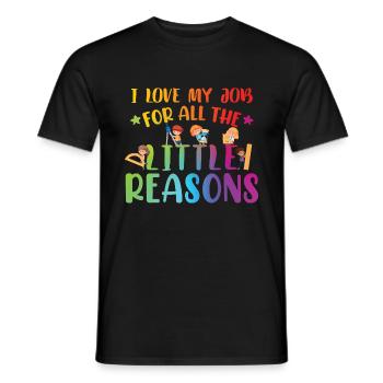 Enseignante de maternelle au primaire - T-shirt homme - noir - Devant - AI Model Male 178 light (178cm)