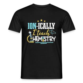 J’enseigne la chimie - T-shirt homme - noir - Devant - AI Model Male 178 light (178cm)
