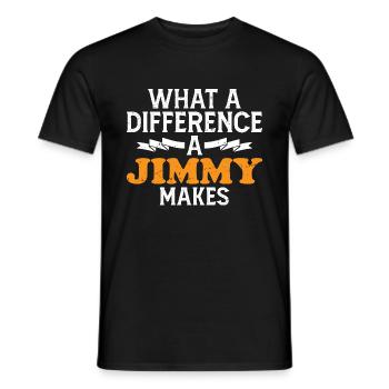 Was für einen Unterschied ein Jimmy macht - Männer T-Shirt - Schwarz - Vorne - AI Model Male 178 light (178cm)