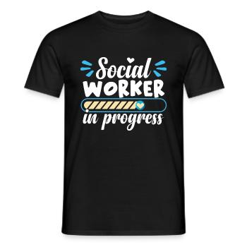 Sozialarbeiterin Frauen - Männer T-Shirt - Schwarz - Vorne - AI Model Male 178 light (178cm)