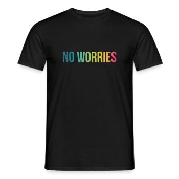No Worries - Alles Gut - Cooler Lustiger Spruch - Männer T-Shirt - Schwarz - Vorne - AI Model Male 178 light (178cm)