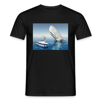 Urlaubserlebnis mit Pottwalen - Männer T-Shirt - Schwarz - Vorne - AI Model Male 178 light (178cm)