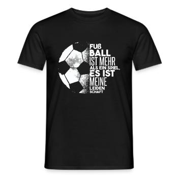 Fußball Ist Meine Leidenschaft - Männer T-Shirt - Schwarz - Vorne - AI Model Male 178 light (178cm)