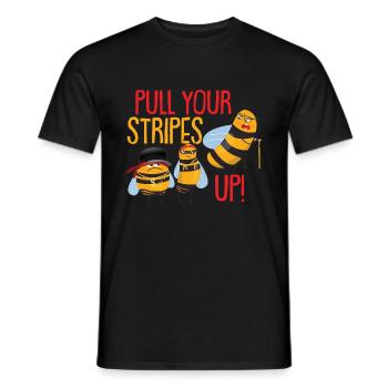 Funny Boys Bee Costume Funny Beekeeper - Men's T-Shirt - black - Front - AI Model Male 178 light (178cm)