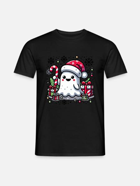Weihnachten Geist Zuckerstange - Männer T-Shirt - Schwarz