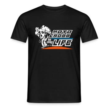 le motocross est ma vie - T-shirt homme - noir - Devant - AI Model Male 178 light (178cm)