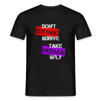 Rave Techno Party - Männer T-Shirt - Schwarz - Vorne - AI Model Male 178 light (178cm)