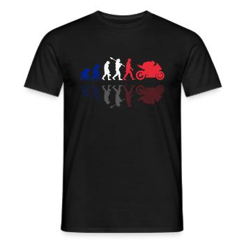 Motorcycle Evolution Vintage France Biker - Männer T-Shirt - Schwarz - Vorne - AI Model Male 178 light (178cm)