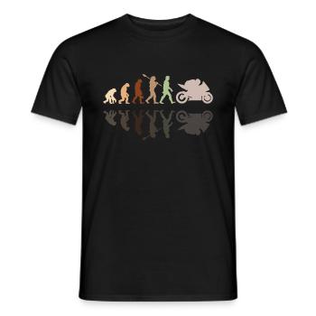 Motorcycle Evolution Vintage Shadow Biker - Männer T-Shirt - Schwarz - Vorne - AI Model Male 178 light (178cm)