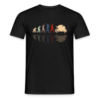 Motorcycle Evolution Vintage Shadow Biker - Männer T-Shirt - Schwarz - Vorne - AI Model Male 178 light (178cm)