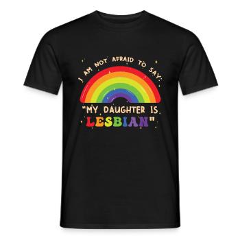 My Daughter Is Lesbian - Men's T-Shirt - black - Front - AI Model Male 178 light (178cm)