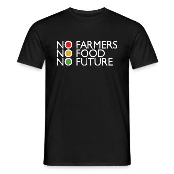 Farmers Protest No Farmers No Food No Future Traffic Light - Men's T-Shirt - black - Front - AI Model Male 178 light (178cm)