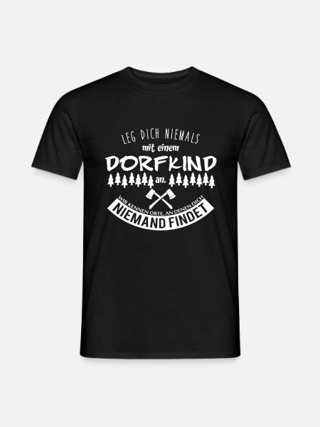 Dorfkind - Männer T-Shirt - Schwarz