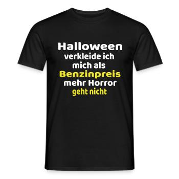 Benzinpreis mehr Horror, witziges Sprit Inflation - Männer T-Shirt - Schwarz - Vorne - AI Model Male 178 light (178cm)