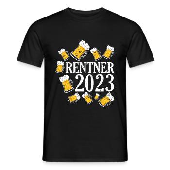 Rentner 2023 Ruhestand Bier Rente - Männer T-Shirt - Schwarz - Vorne - AI Model Male 178 light (178cm)
