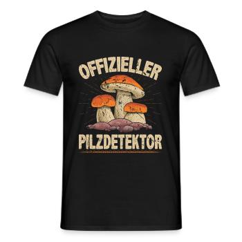 Pilzsammler Pilze Sammeln Männer Steinpilz - Männer T-Shirt - Schwarz - Vorne - AI Model Male 178 light (178cm)