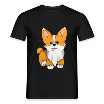 1 1 Corgi Blank - Männer T-Shirt - Schwarz - Vorne - AI Model Male 178 light (178cm)