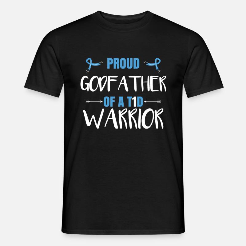 Stolzer Pate eines T1D-Kriegers - Männer T-Shirt - Schwarz
