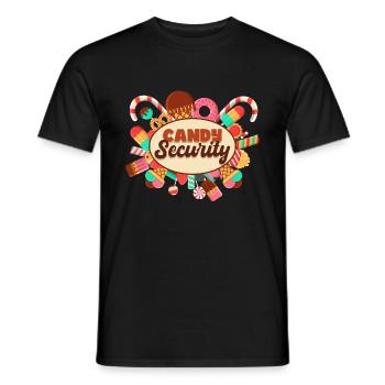Candy Security - Men's T-Shirt - black - Front - AI Model Male 178 light (178cm)