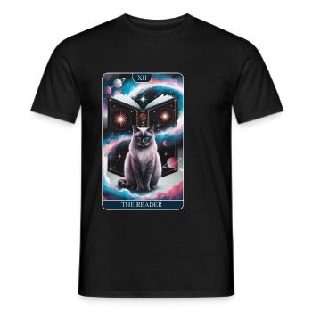Tarotkarte - Männer T-Shirt - Schwarz - Vorne - AI Model Male 178 light (178cm)