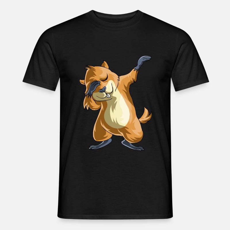 Murmeltier abtupfen - Männer T-Shirt - Schwarz