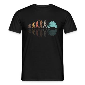 Motorcycle Evolution Vintage Shadow Biker - Männer T-Shirt - Schwarz - Vorne - AI Model Male 178 light (178cm)