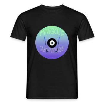 Miniature golf - Men's T-Shirt - black - Front - AI Model Male 178 light (178cm)