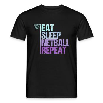 Netball drôle de joueur de netball - T-shirt homme - noir - Devant - AI Model Male 178 light (178cm)