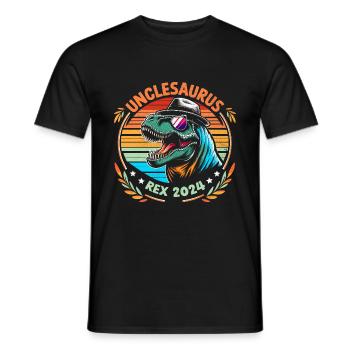 Unclesaurus Rex 2024 Dinosaur Uncle Family Uncles - Men's T-Shirt - black - Front - AI Model Male 178 light (178cm)