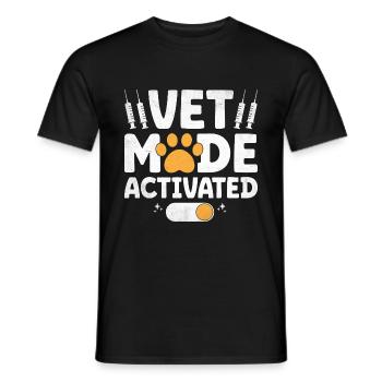 Tierarztmodus aktiviert Vielseitiger Tierliebhaber - Männer T-Shirt - Schwarz - Vorne - AI Model Male 178 light (178cm)