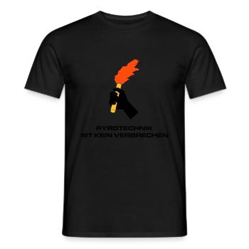 Pyrotechnik - Männer T-Shirt - Schwarz - Vorne - AI Model Male 178 light (178cm)