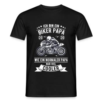 Biker Papa Motorrad - Männer T-Shirt - Schwarz - Vorne - AI Model Male 178 light (178cm)